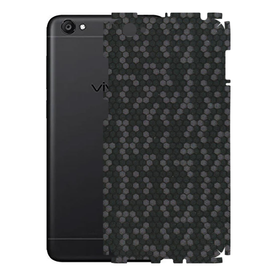 VIVO Y Series Phone Skins (All Models) - Black Grey Honeycomb Sober - 3D Embossed Finish (L-85) Vivo Y55S