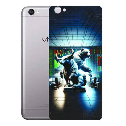 VIVO Y Series Phone Skins (All Models) - Stock Market Sensex Bear vs Bulls - 3D Embossed Finish (L-15) Vivo Y55