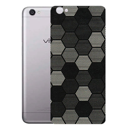 VIVO Y Series Phone Skins (All Models) - Black & White Dotted Honeycomb Texture - 3D Embossed Finish (L-202) Vivo Y55