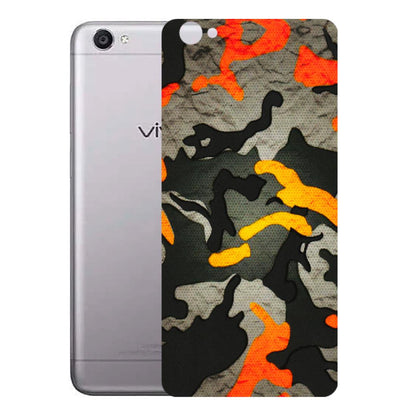 VIVO Y Series Phone Skins (All Models) - Orange Camouflage - 3D Embossed Finish (L-204) Vivo Y55