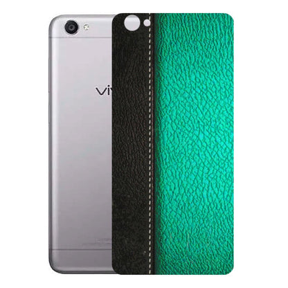 VIVO Y Series Phone Skins (All Models) - Black Green Dual Leather Stich - 3D Embossed Finish (L-233) Vivo Y55