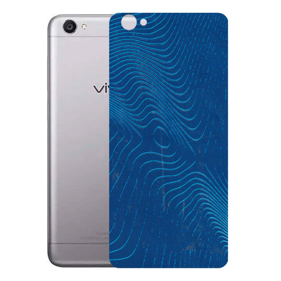 VIVO Y Series Phone Skins (All Models) - Abstract Blue Line Map - 3D Embossed Finish (L-272) Vivo Y55