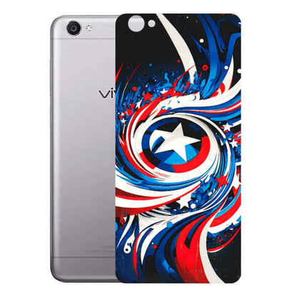 VIVO Y Series Phone Skins (All Models) - Captain America Logo - 3D Embossed Finish (L-307) Vivo Y55