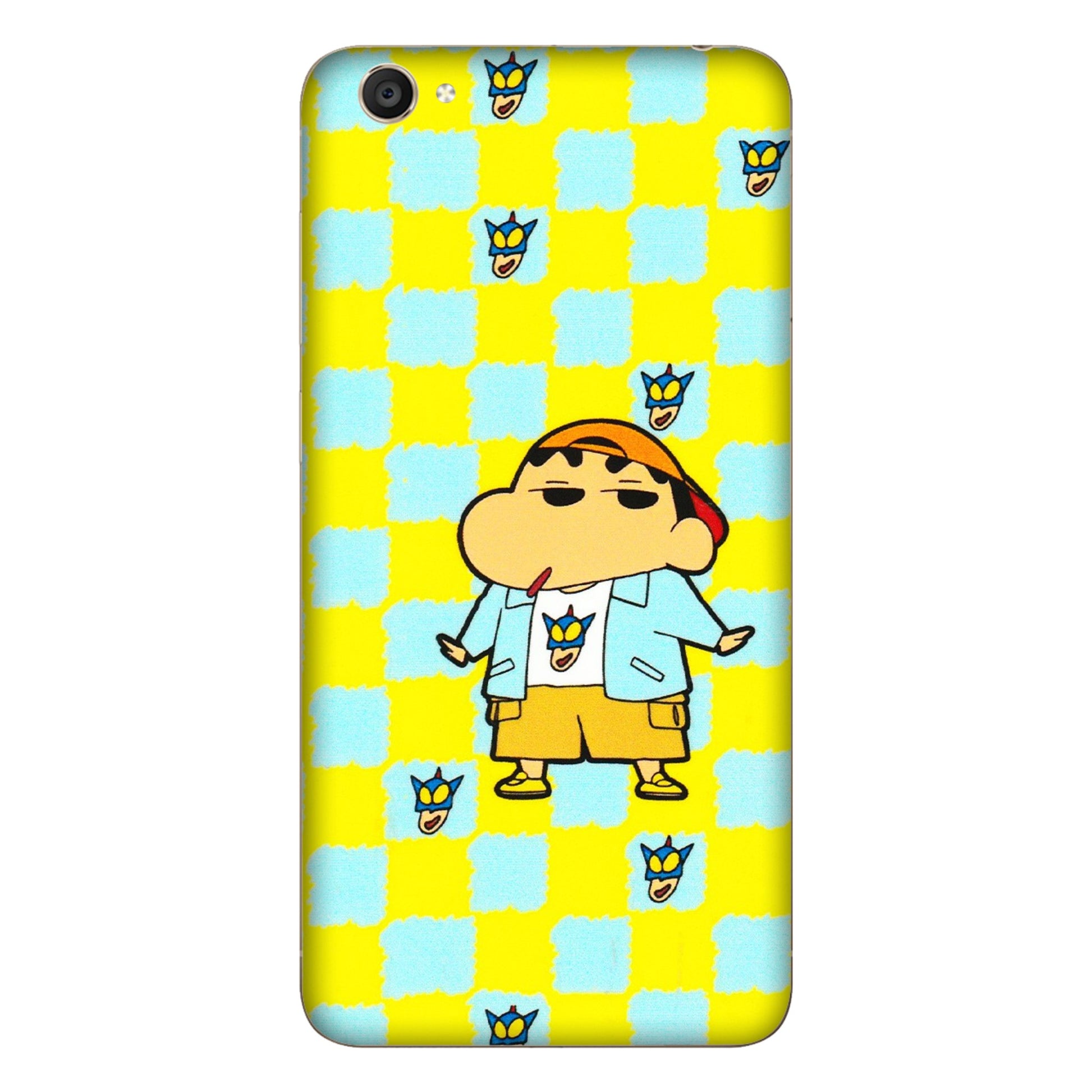VIVO Y Series Phone Skins (All Models) - Yellow Blue Shinchan Cute - 3D Embossed Finish (L-221) Vivo Y55S