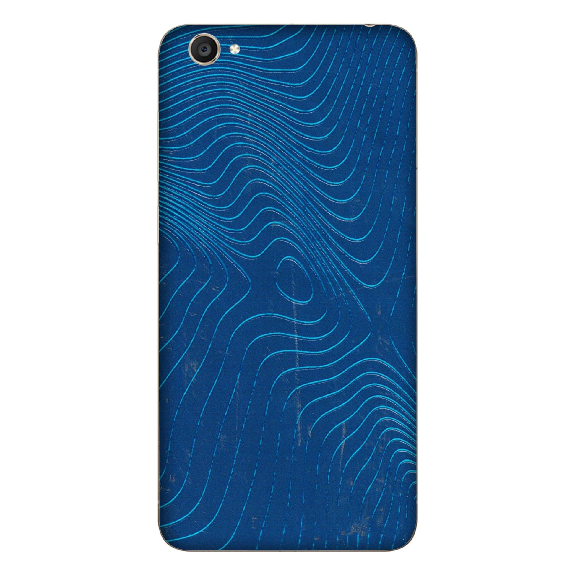 VIVO Y Series Phone Skins (All Models) - Abstract Blue Line Map - 3D Embossed Finish (L-272) Vivo Y55S