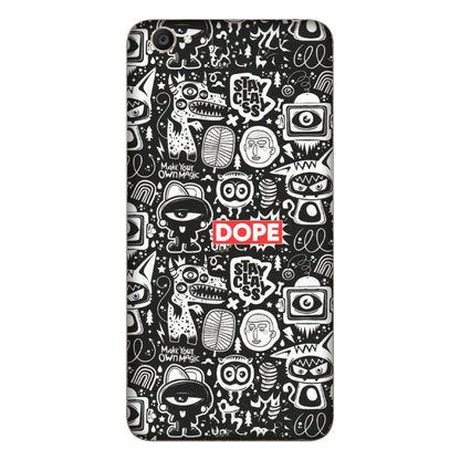 VIVO Y Series Phone Skins (All Models) - Dope Stay Classy Black Doodles - Matte Finish (M-126) Vivo Y55S