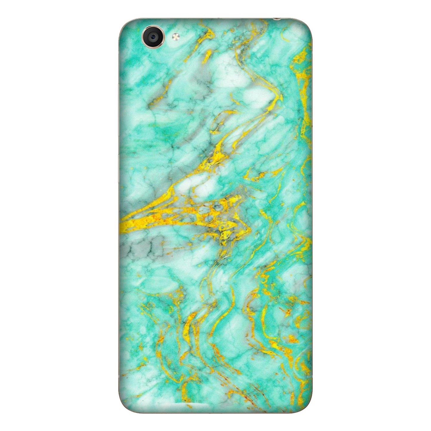 VIVO Y Series Phone Skins (All Models) - Green And Gold Marble Feel - Matte Finish (M-16) Vivo Y55S