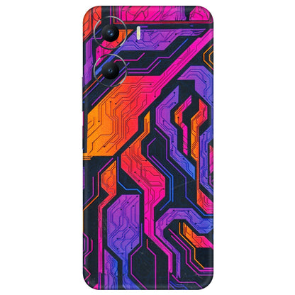 VIVO Y Series Phone Skins (All Models) - Tech Circuits Futuristic - 3D Embossed Finish (L-07) Vivo Y56 (5G)