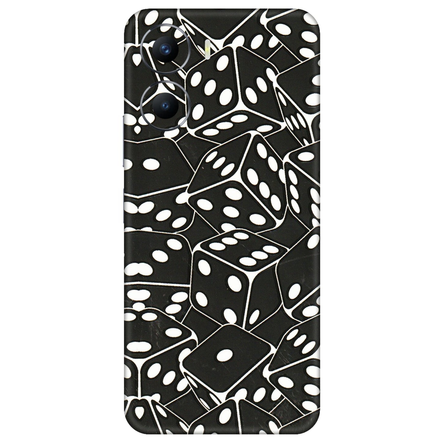 VIVO Y Series Phone Skins (All Models) - Big Black Dices - 3D Embossed Finish (L-106) Vivo Y56 (5G)