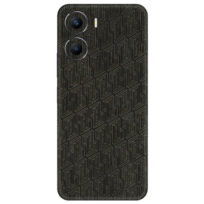 VIVO Y Series Phone Skins (All Models) - Black Abstract Pattern - 3D Embossed Finish (L-117) Vivo Y56 (5G)