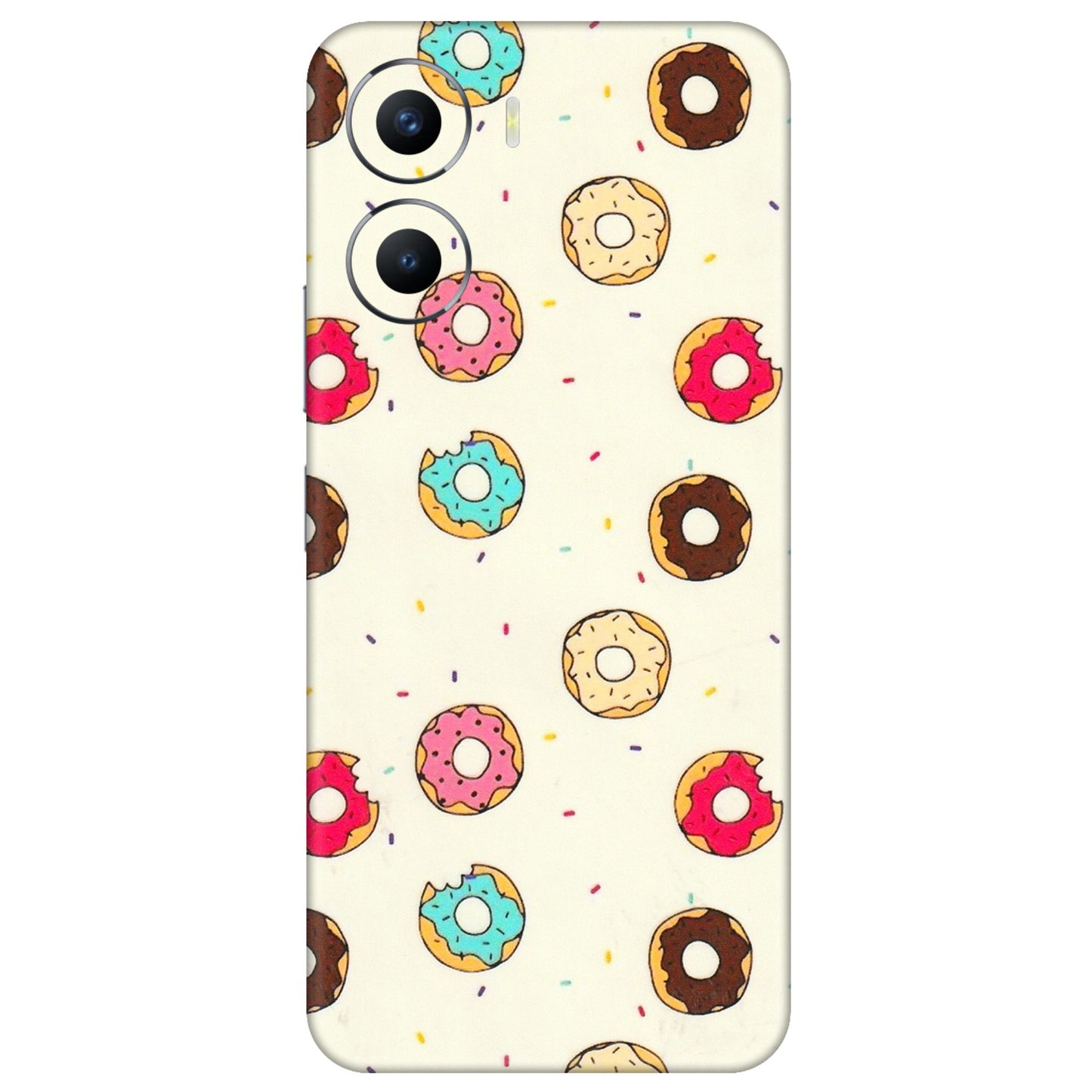 VIVO Y Series Phone Skins (All Models) - Mini Donuts Doodle Art - 3D Embossed Finish (L-122) Vivo Y56 (5G)