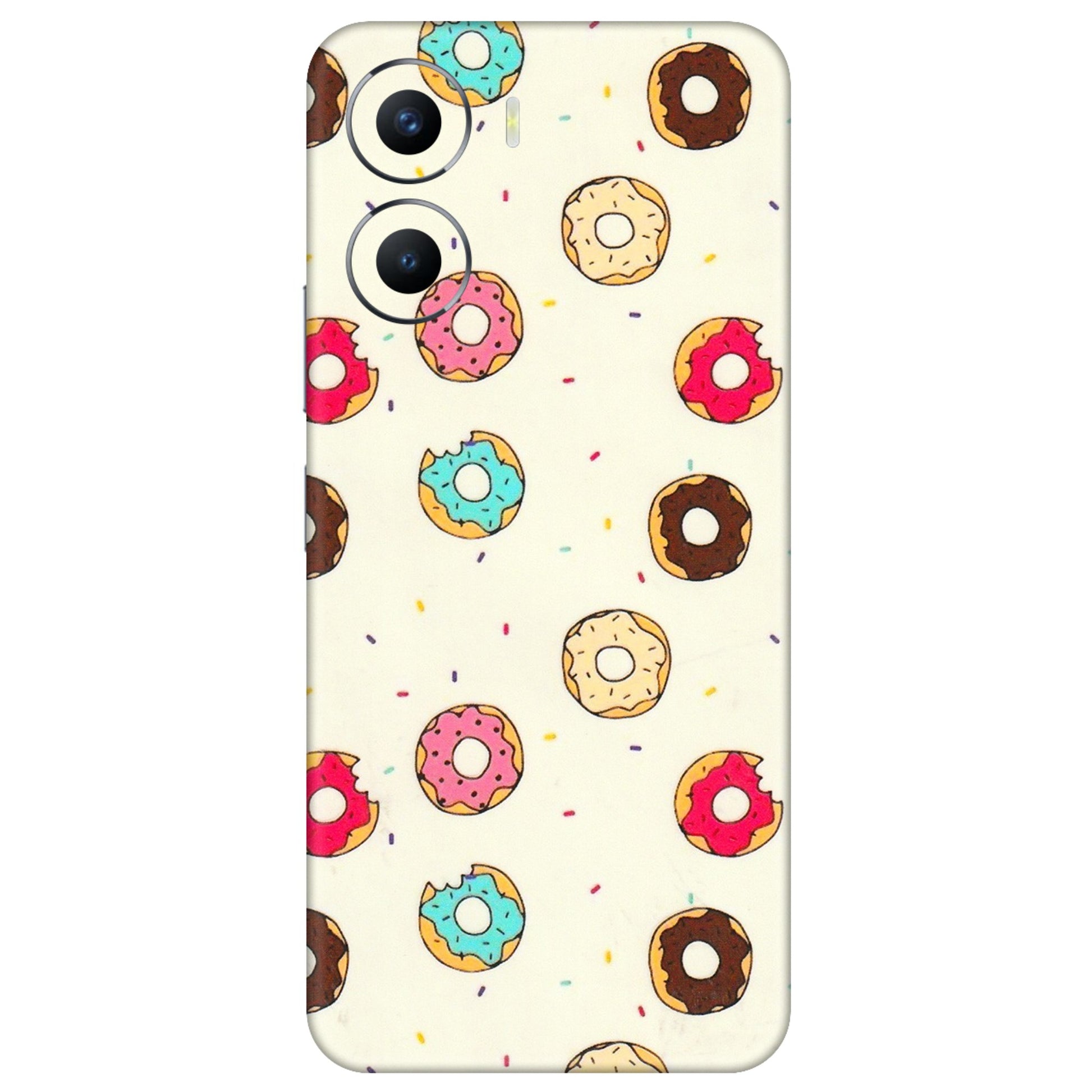 VIVO Y Series Phone Skins (All Models) - Mini Donuts Doodle Art - 3D Embossed Finish (L-122) Vivo Y56 (5G)