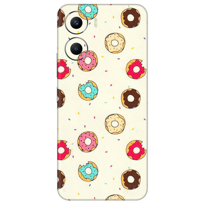 VIVO Y Series Phone Skins (All Models) - Mini Donuts Doodle Art - 3D Embossed Finish (L-122) Vivo Y56 (5G)