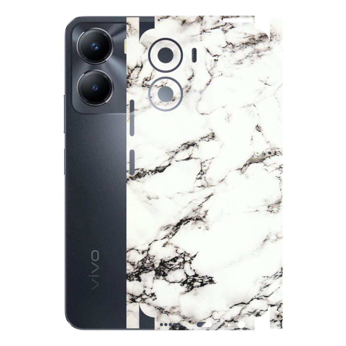 VIVO Y Series Phone Skins (All Models) - Black and White Marble Texture - 3D Embossed Finish (L-124) Vivo Y56 (5G)
