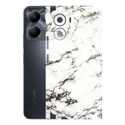 VIVO Y Series Phone Skins (All Models) - Black and White Marble Texture - 3D Embossed Finish (L-124) Vivo Y56 (5G)