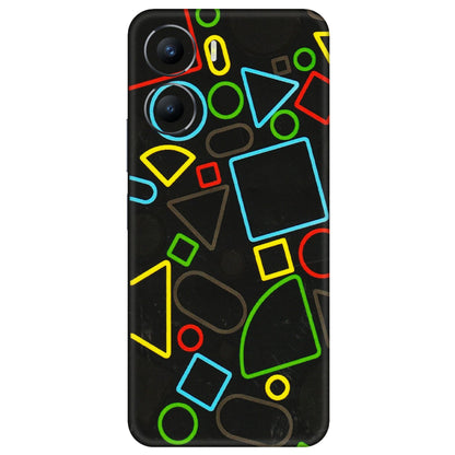 VIVO Y Series Phone Skins (All Models) - Black Shapes - 3D Embossed Finish (L-131) Vivo Y56 (5G)