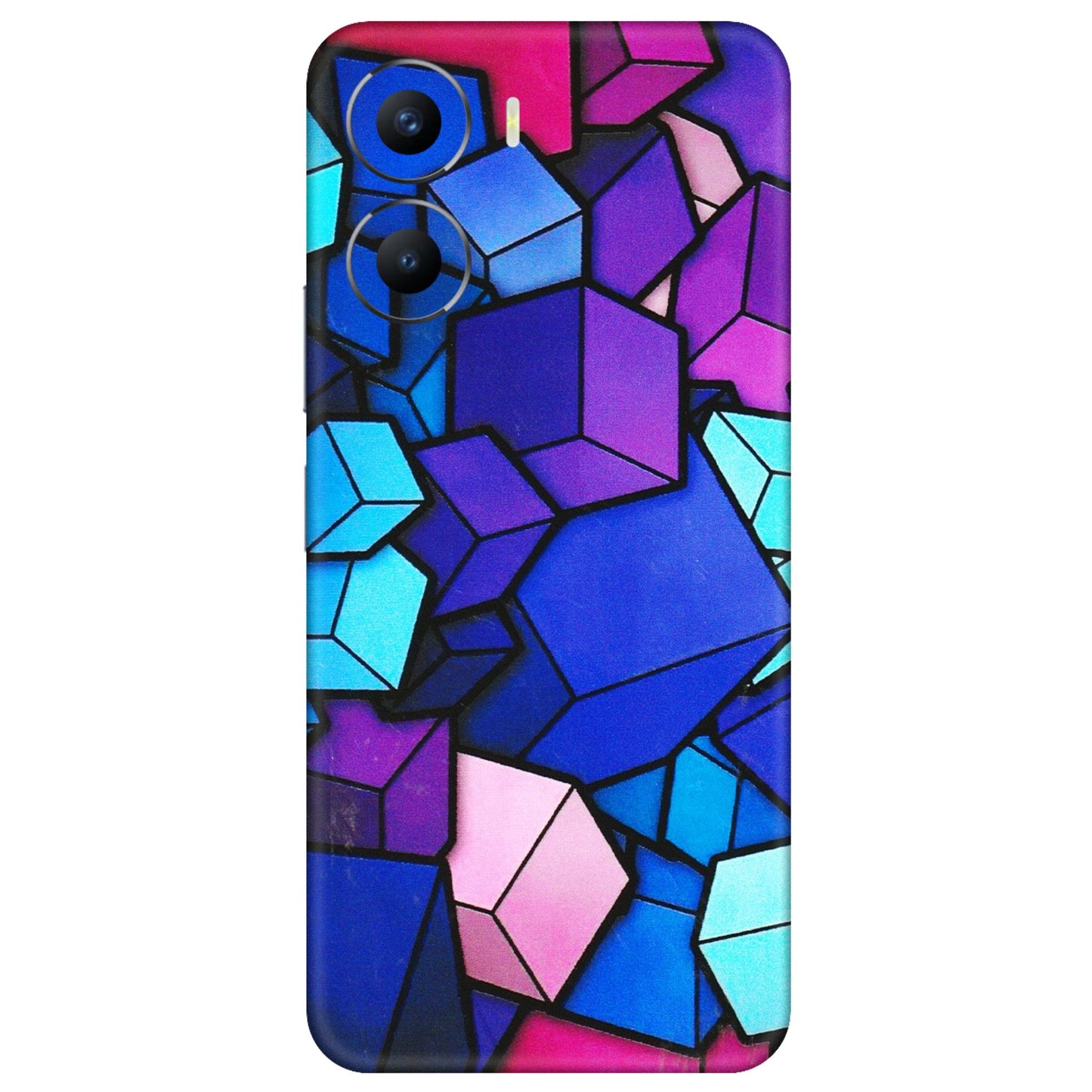 VIVO Y Series Phone Skins (All Models) - Cube Doodle - 3D Embossed Finish (L-141) Vivo Y56 (5G)