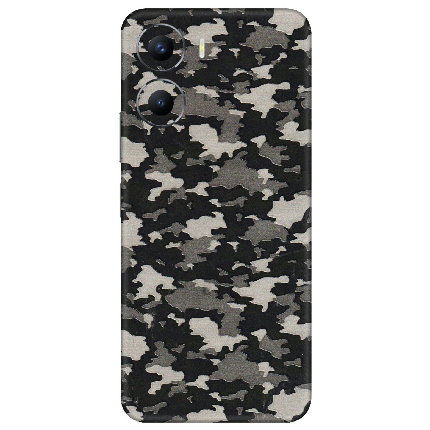 VIVO Y Series Phone Skins (All Models) - Black/Grey Camoflaunge - 3D Embossed Finish (L-142) Vivo Y56 (5G)