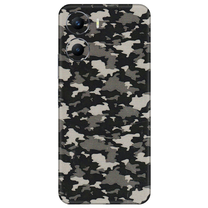 VIVO Y Series Phone Skins (All Models) - Black/Grey Camoflaunge - 3D Embossed Finish (L-142) Vivo Y56 (5G)