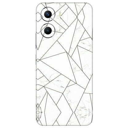 VIVO Y Series Phone Skins (All Models) - Luxury White Marble Effect - 3D Embossed Finish (L-168) Vivo Y56 (5G)