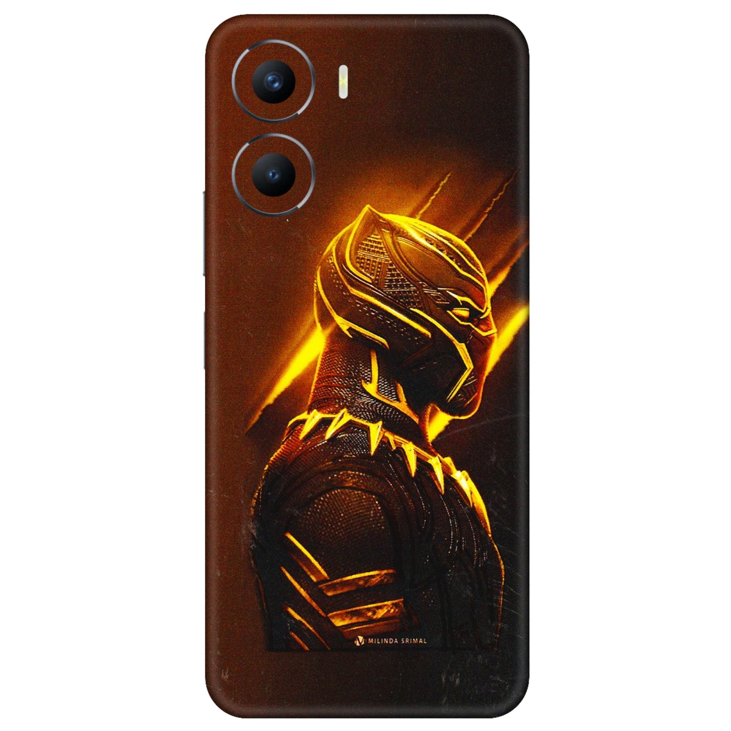 VIVO Y Series Phone Skins (All Models) - Gold Black Panther - 3D Embossed Finish (L-181) Vivo Y56 (5G)
