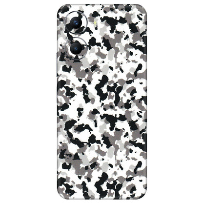 VIVO Y Series Phone Skins (All Models) - White Black Camouflage - 3D Embossed Finish (L-18) Vivo Y56 (5G)