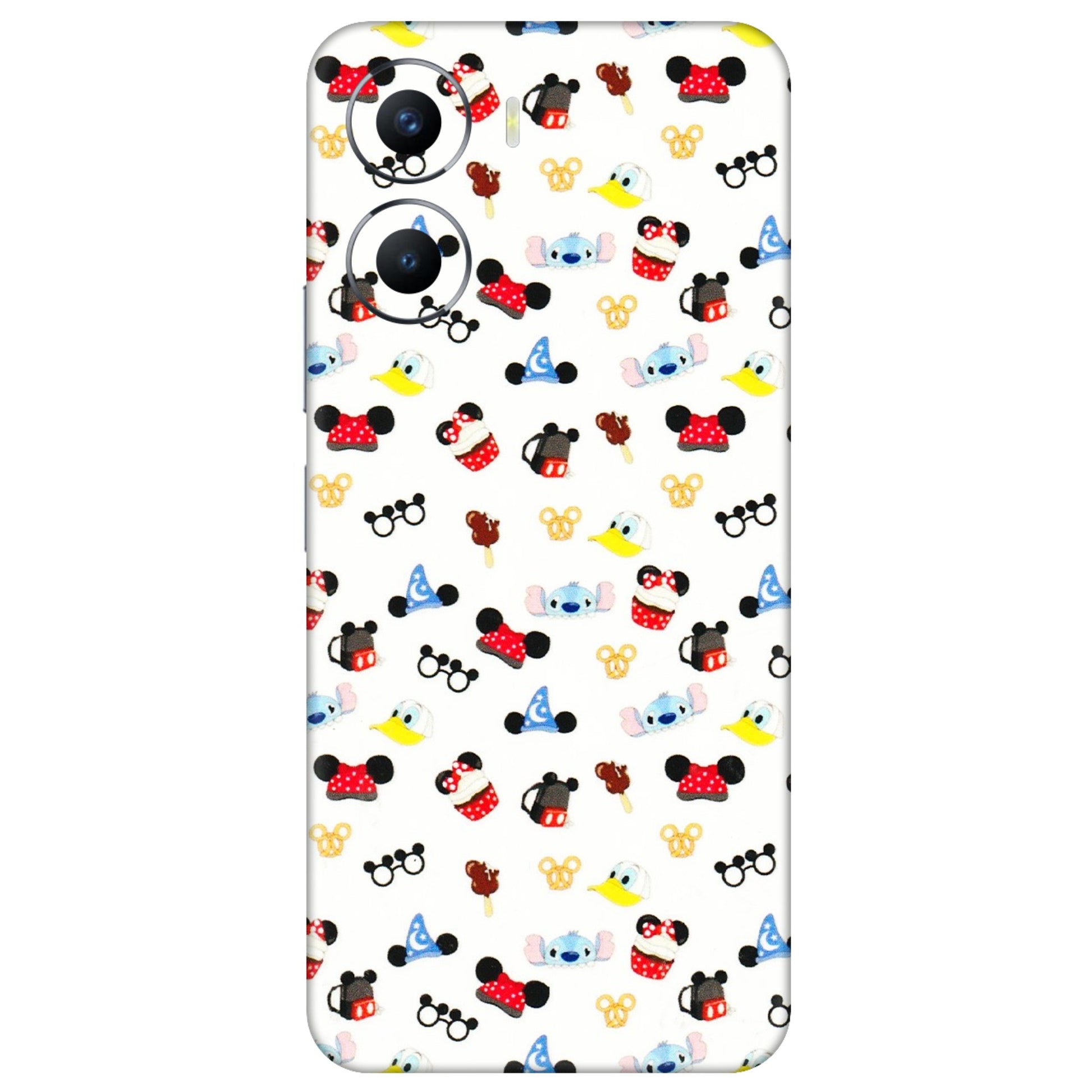 VIVO Y Series Phone Skins (All Models) - Minnie Mouse & Donald Doodles s - 3D Embossed Finish (L-194) Vivo Y56 (5G)