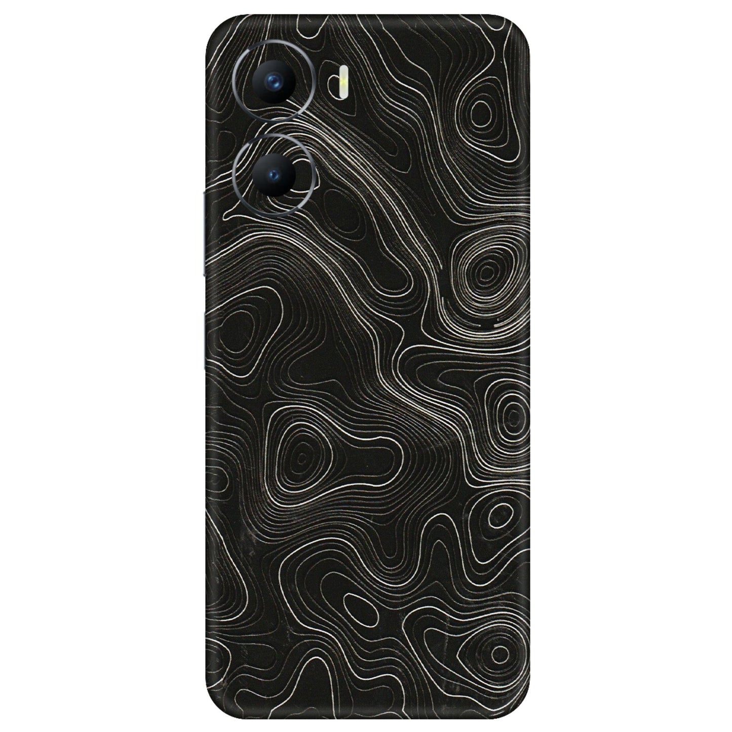 VIVO Y Series Phone Skins (All Models) - Black Swirl - 3D Embossed Finish (L-196) Vivo Y56 (5G)