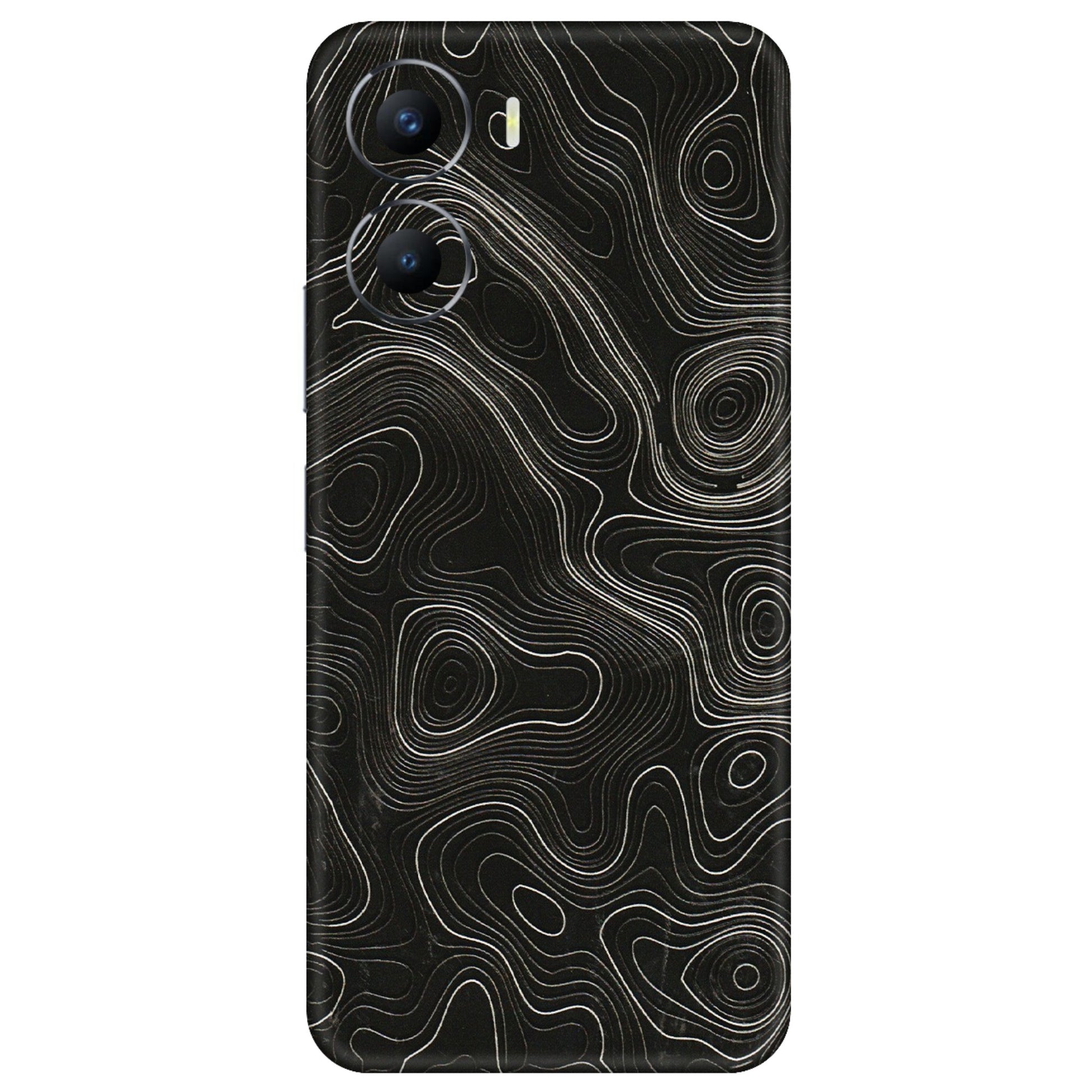 VIVO Y Series Phone Skins (All Models) - Black Swirl - 3D Embossed Finish (L-196) Vivo Y56 (5G)