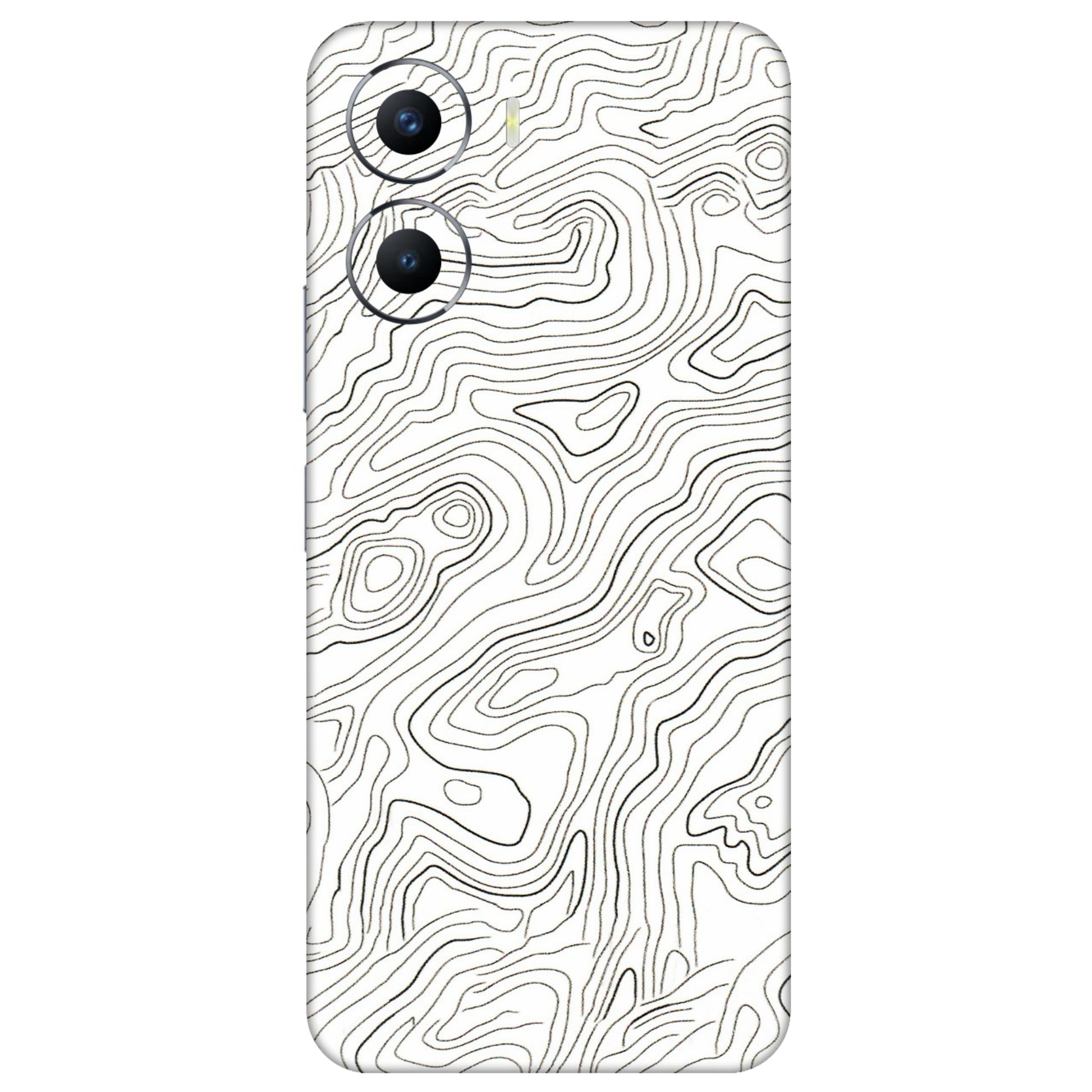 VIVO Y Series Phone Skins (All Models) - White Black Swirls - 3D Embossed Finish (L-219) Vivo Y56 (5G)
