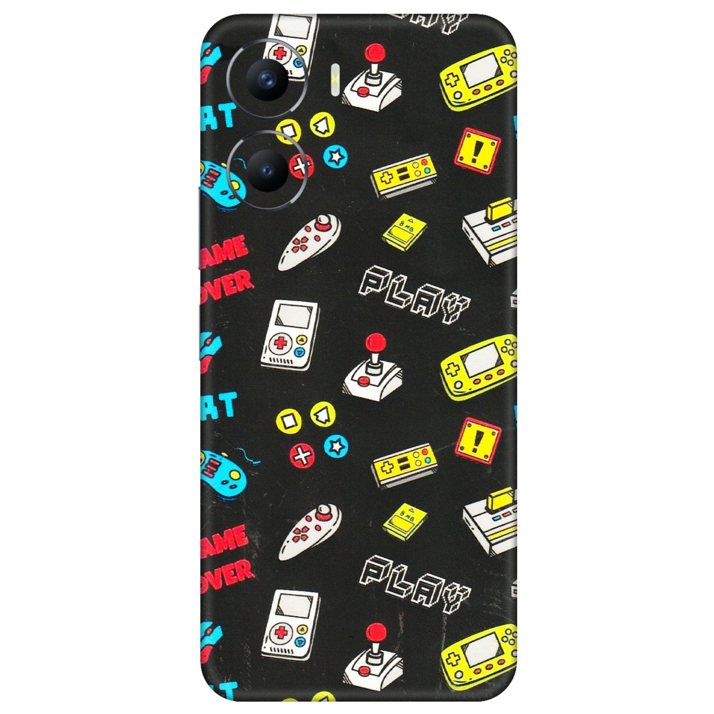 VIVO Y Series Phone Skins (All Models) - Gaming Doodles - 3D Embossed Finish (L-224) Vivo Y56 (5G)