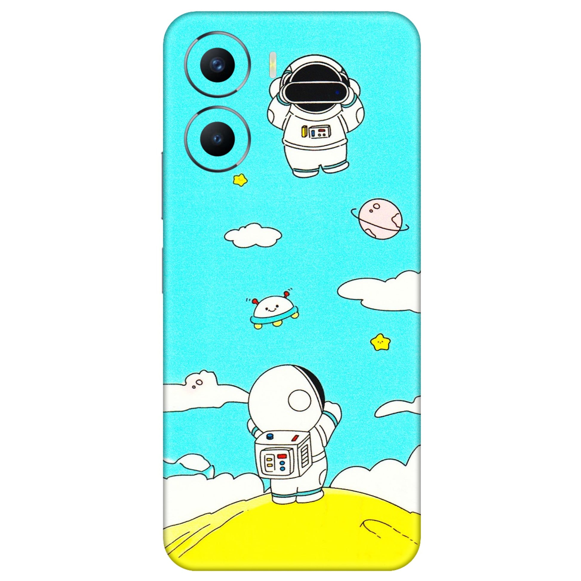VIVO Y Series Phone Skins (All Models) - Blue Skies Astro Float - 3D Embossed Finish (L-230) Vivo Y56 (5G)