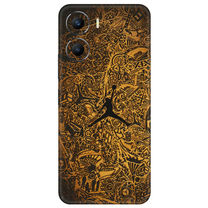 VIVO Y Series Phone Skins (All Models) - Premium Gold Basketball Player - 3D Embossed Finish (L-236) Vivo Y56 (5G)