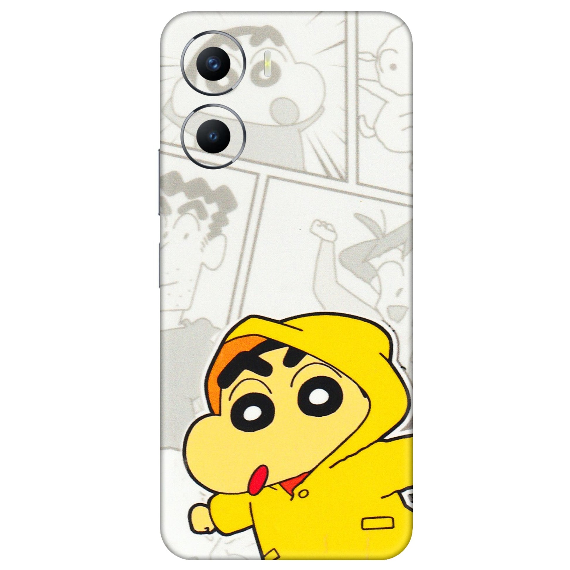 VIVO Y Series Phone Skins (All Models) - Yellow Shinchan Comic - 3D Embossed Finish (L-246) Vivo Y56 (5G)