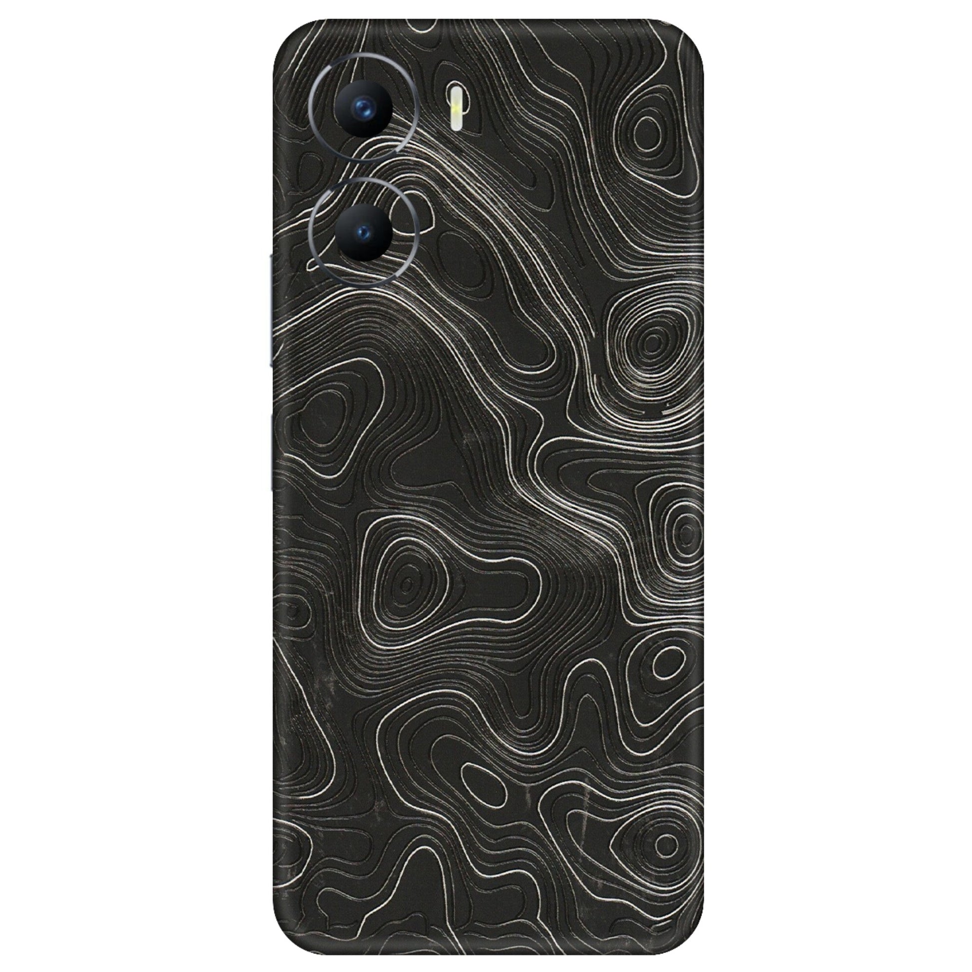 VIVO Y Series Phone Skins (All Models) - Abstract White Line Map - 3D Embossed Finish (L-269) Vivo Y56 (5G)