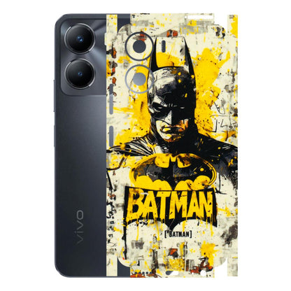 VIVO Y Series Phone Skins (All Models) - Batman Yellow BT - 3D Embossed Finish (L-304) Vivo Y56 (5G)