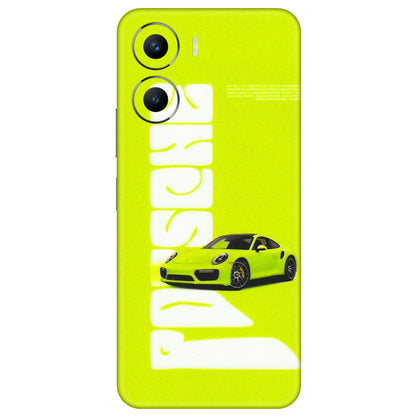 VIVO Y Series Phone Skins (All Models) - Lime Green Porche - 3D Embossed Finish (L-30) Vivo Y56 (5G)