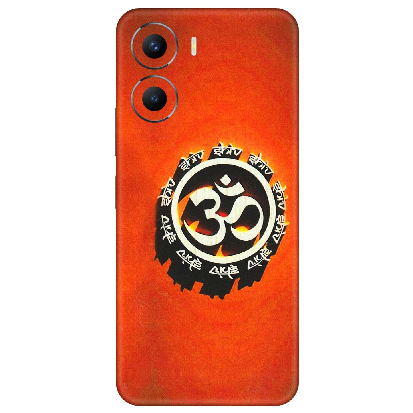 VIVO Y Series Phone Skins (All Models) - Aum Shiv Orange - 3D Embossed Finish (L-32) Vivo Y56 (5G)