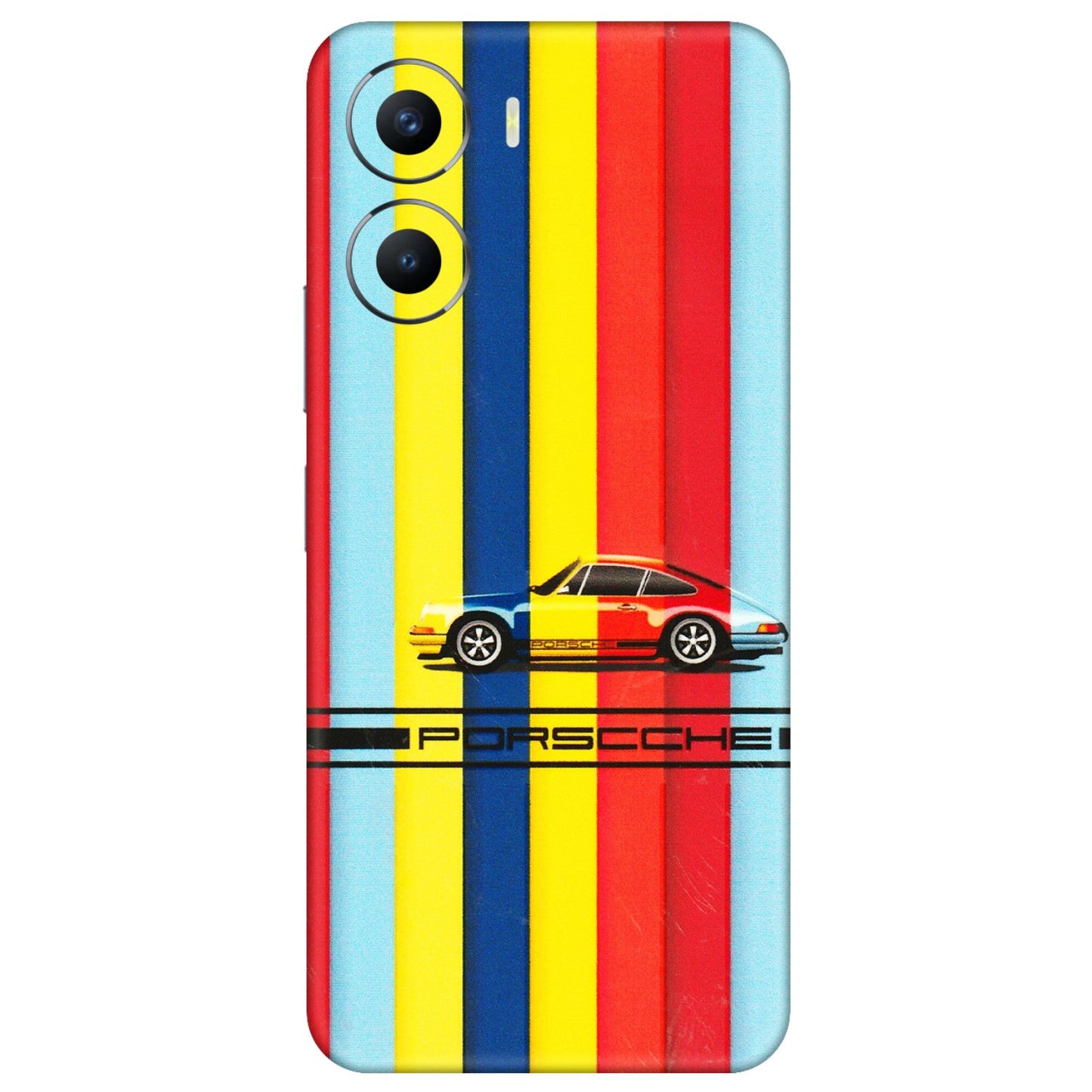 VIVO Y Series Phone Skins (All Models) - Multicolour Porche - 3D Embossed Finish (L-39) Vivo Y56 (5G)