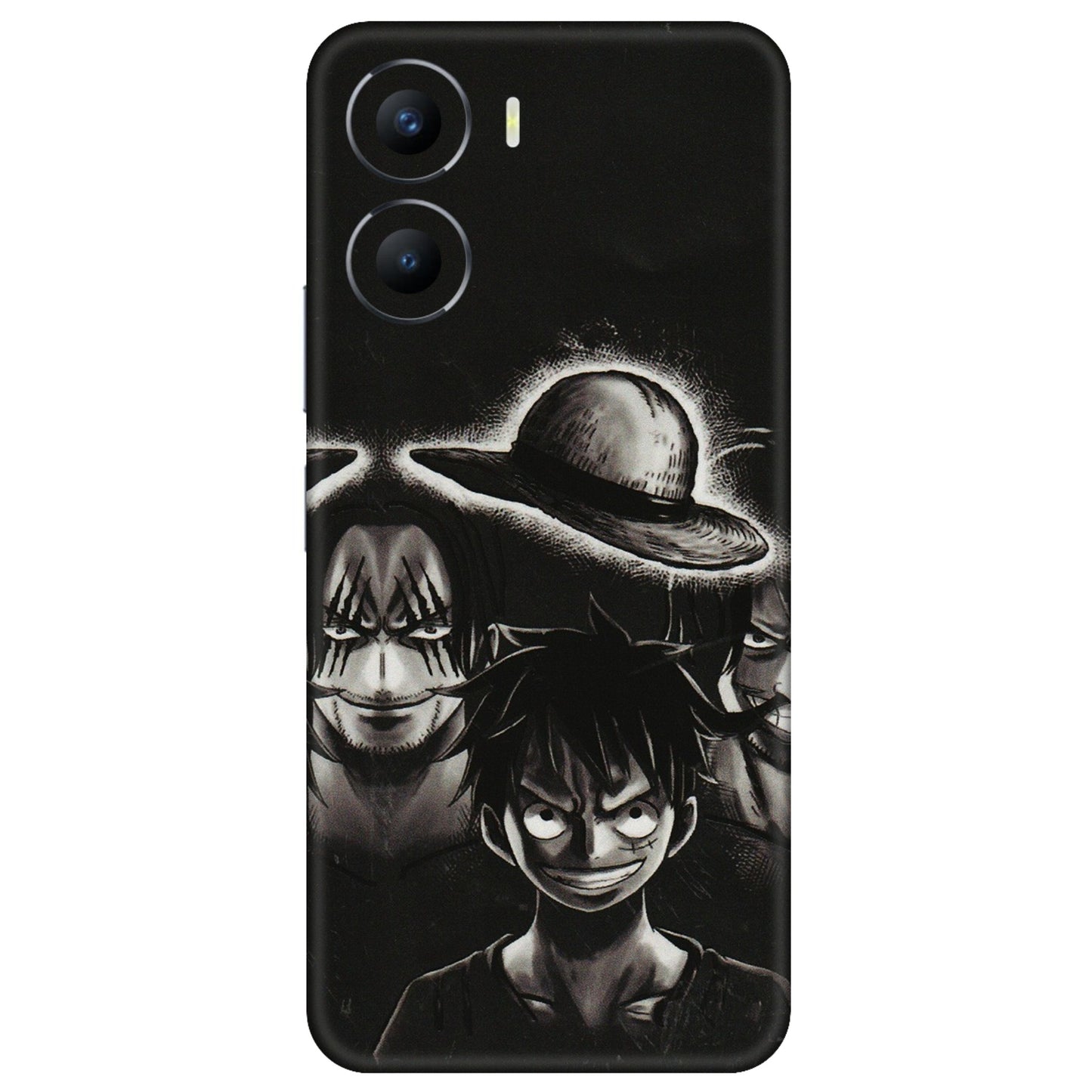 VIVO Y Series Phone Skins (All Models) - Black Luffy Hat - 3D Embossed Finish (L-57) Vivo Y56 (5G)