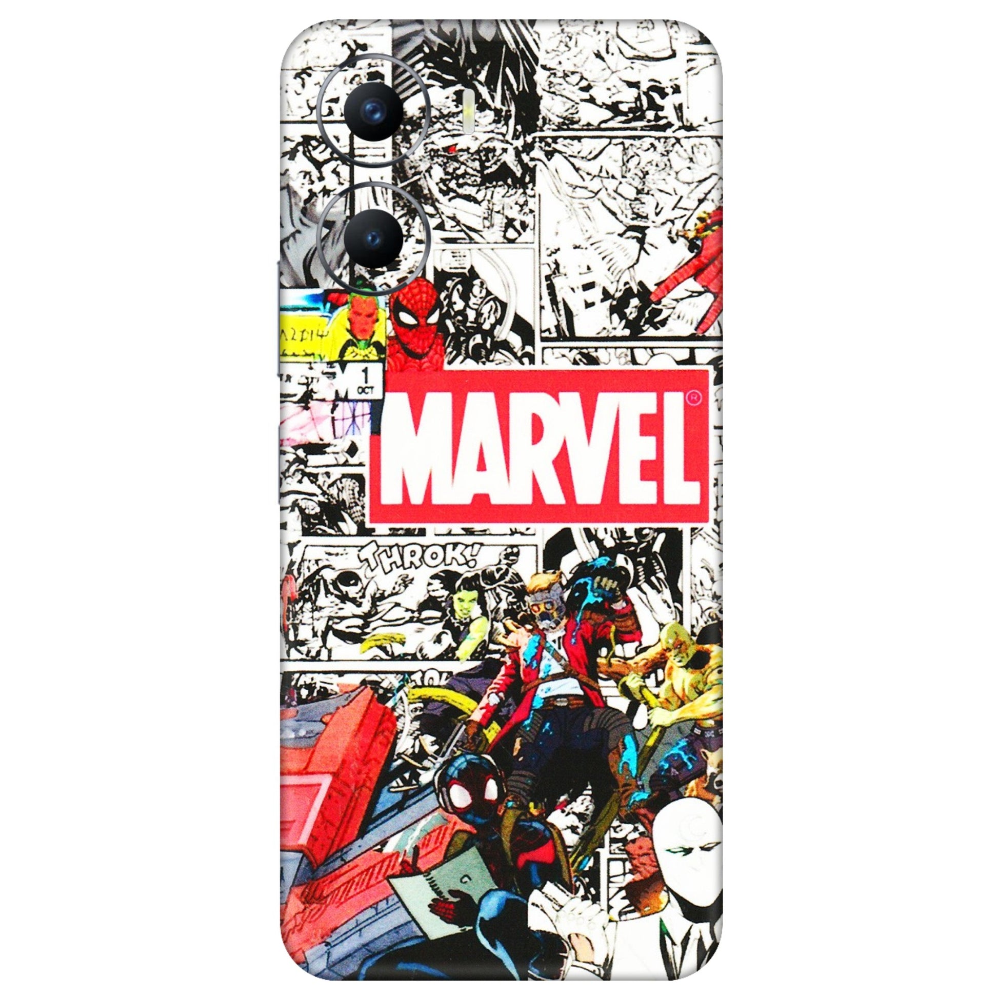 VIVO Y Series Phone Skins (All Models) - Marvel Colorful Comic - 3D Embossed Finish (L-64) Vivo Y56 (5G)