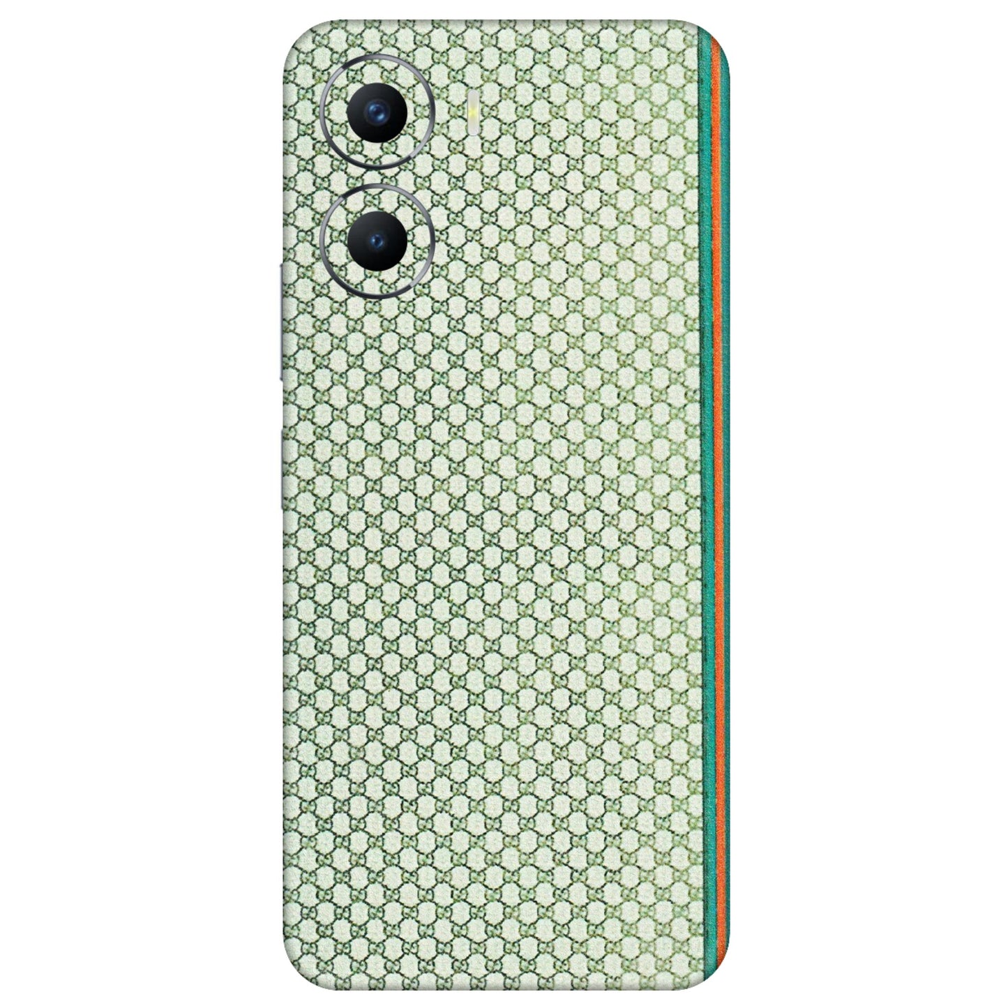 VIVO Y Series Phone Skins (All Models) - Gucci Fabric Pattern - 3D Embossed Finish (L-73) Vivo Y56 (5G)