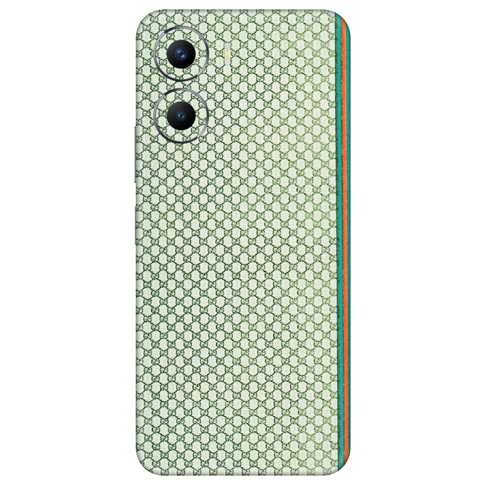 VIVO Y Series Phone Skins (All Models) - Gucci Fabric Pattern - 3D Embossed Finish (L-73) Vivo Y56 (5G)