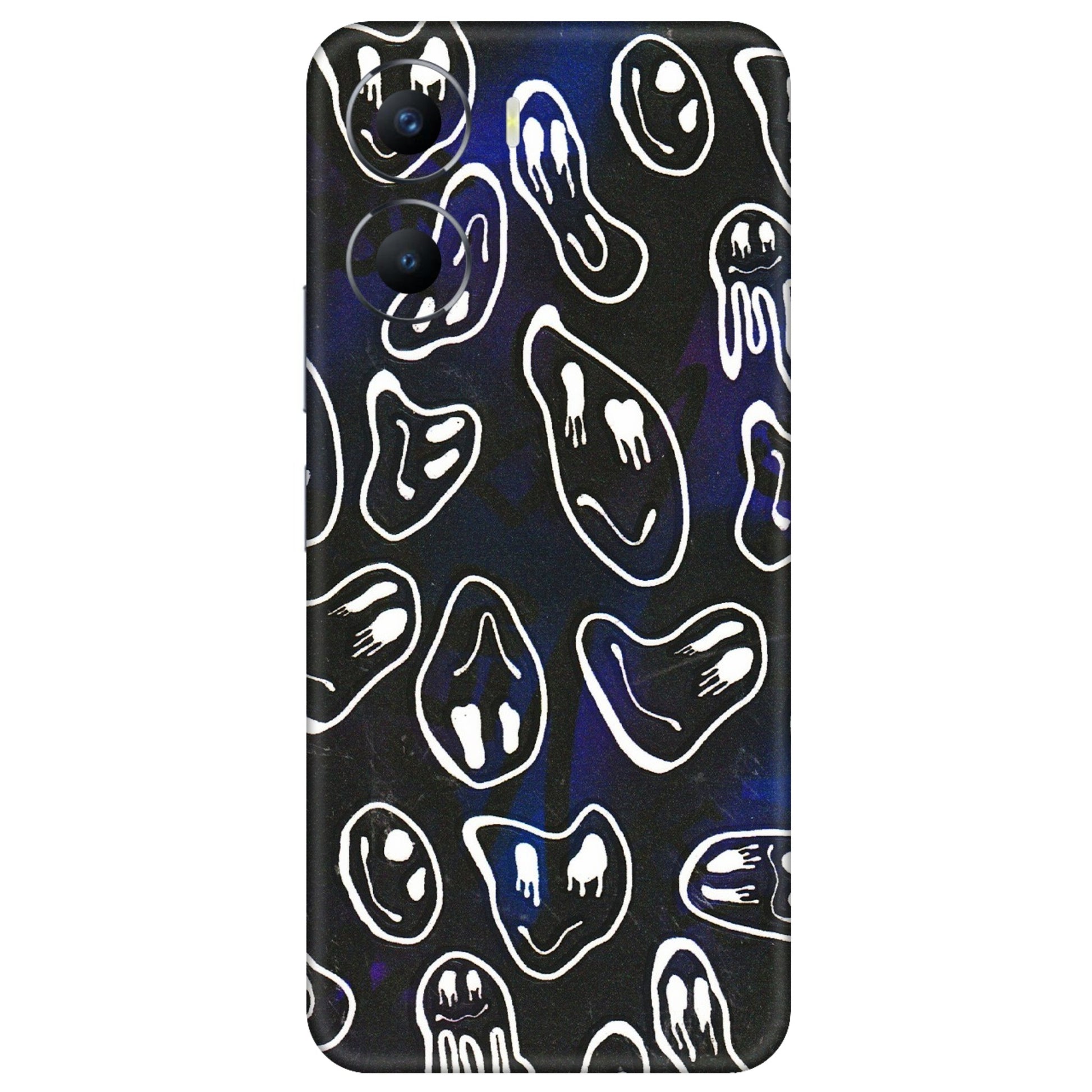 VIVO Y Series Phone Skins (All Models) - Distorted Smileys - 3D Embossed Finish (L-92) Vivo Y56 (5G)