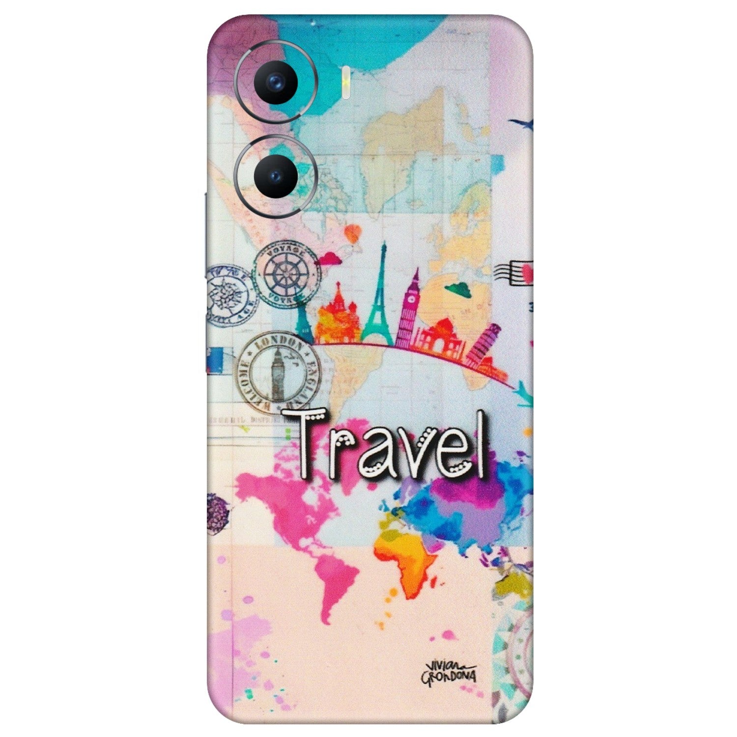 VIVO Y Series Phone Skins (All Models) - Travel The Wonders - Matte Finish (M-108) Vivo Y56 (5G)