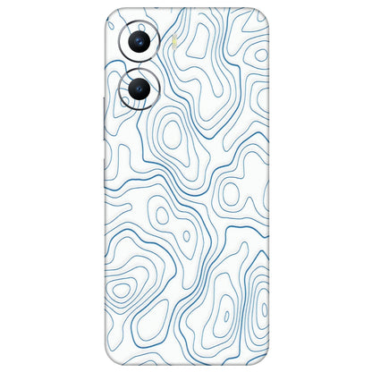 VIVO Y Series Phone Skins (All Models) - Blue And White Swirls - Matte Finish (M-139) Vivo Y56 (5G)