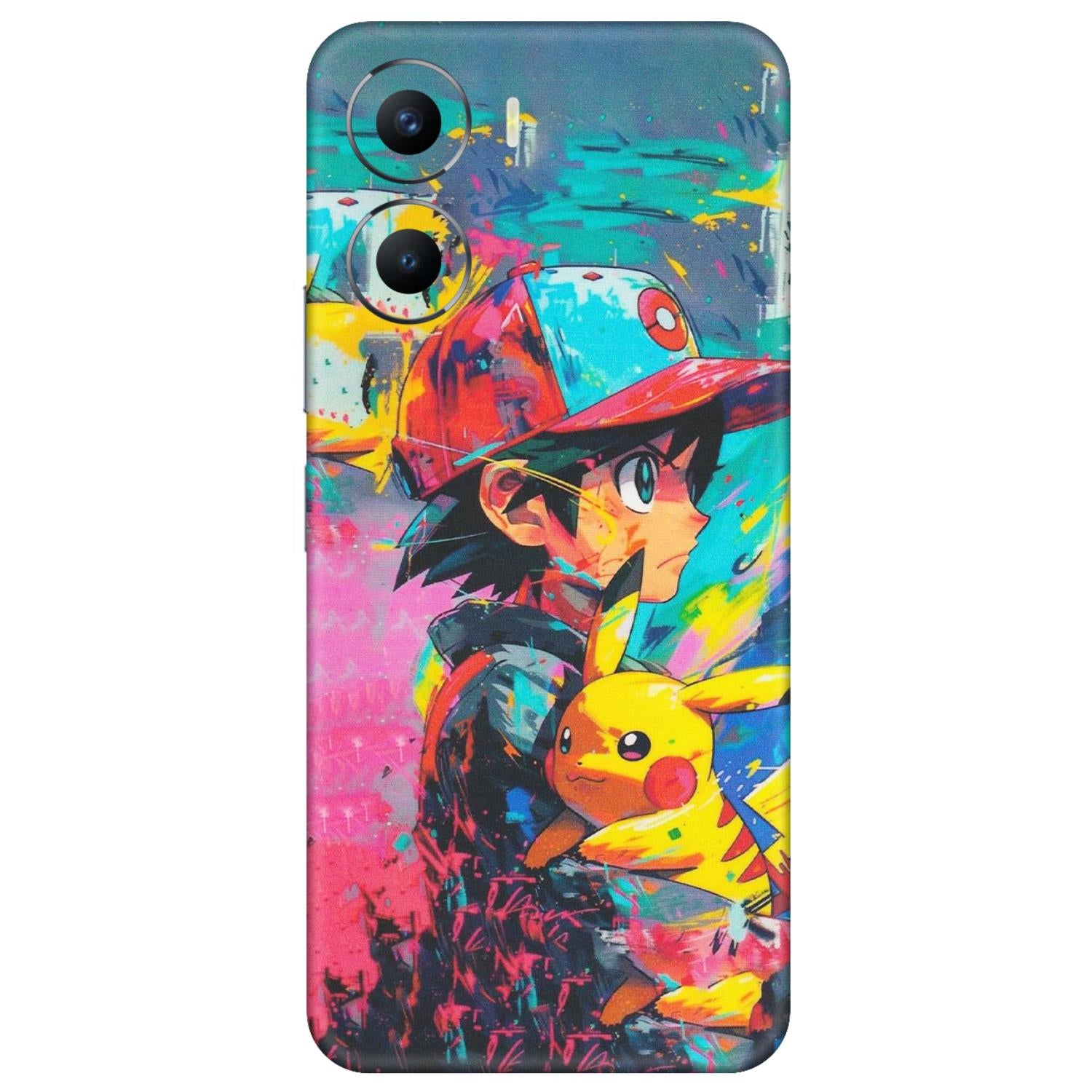 VIVO Y Series Phone Skins (All Models) - Ash & Pikachu - Matte Finish (M-26) Vivo Y56 (5G)