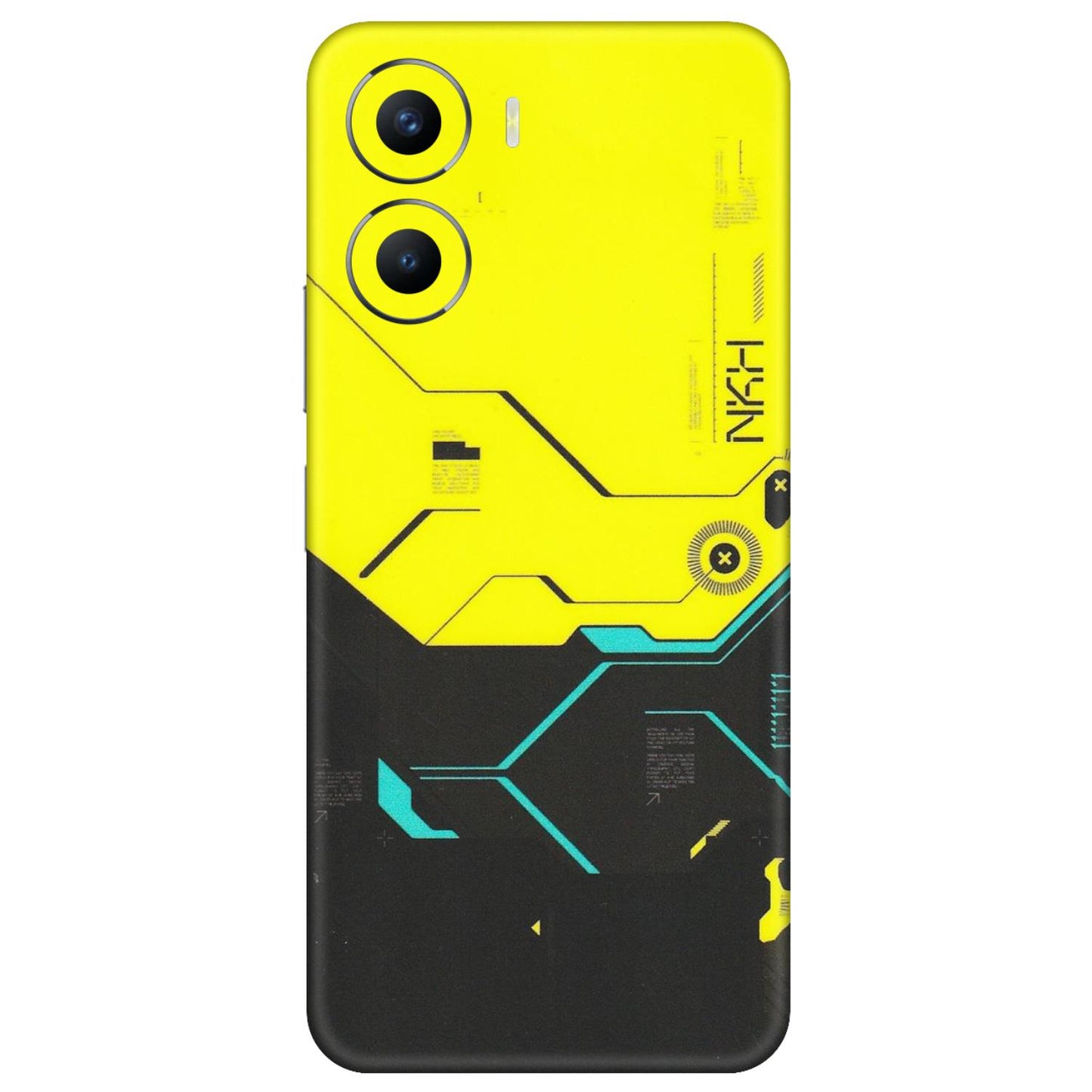 VIVO Y Series Phone Skins (All Models) - Black Yellow Technica - Matte Finish (M-53) Vivo Y56 (5G)