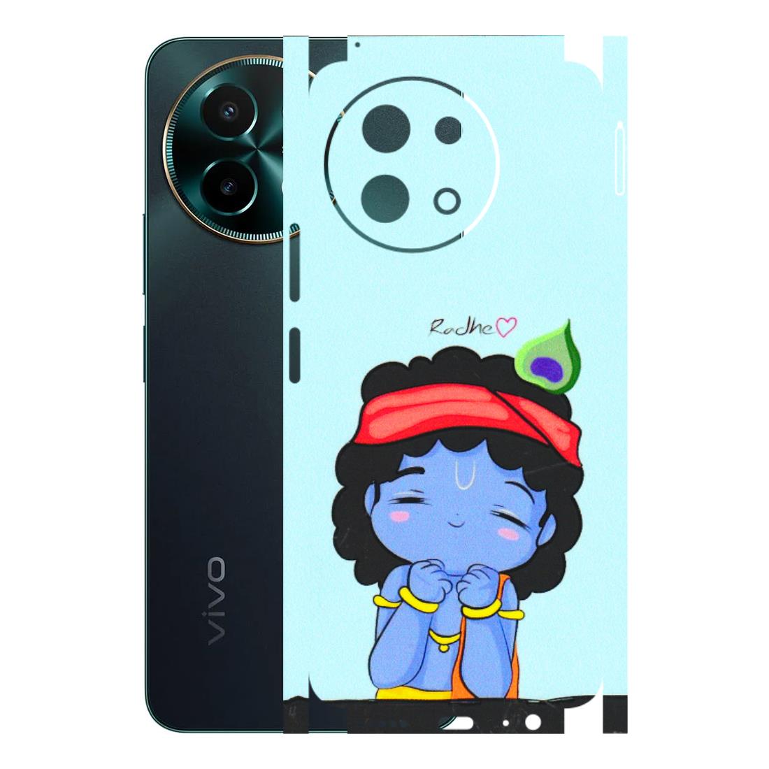 VIVO Y Series Phone Skins (All Models) - Radhe Radhe Cute Toon - 3D Embossed Finish (L-05) Vivo Y58 5G