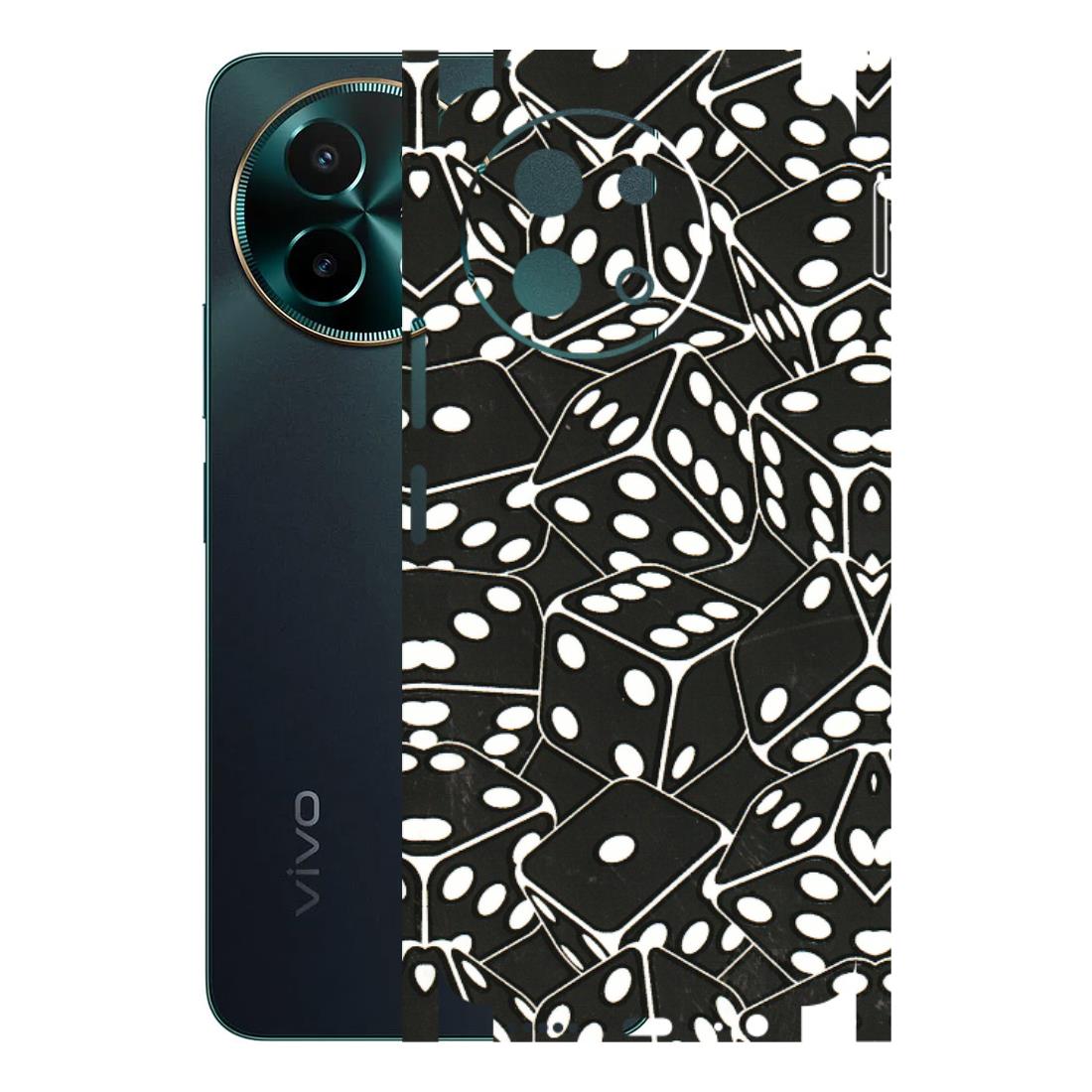 VIVO Y Series Phone Skins (All Models) - Big Black Dices - 3D Embossed Finish (L-106) Vivo Y58 5G
